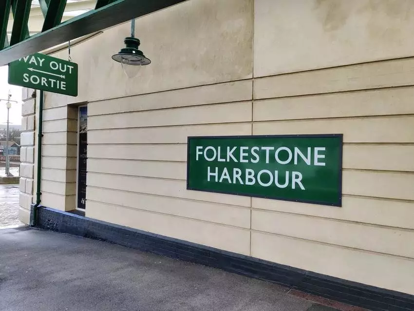 Folkestone harbour sign